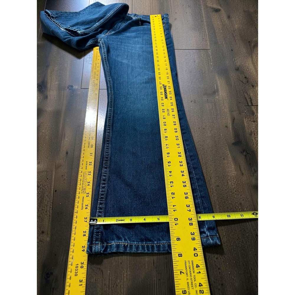 Levis 527 Slim Bootcut Jeans Mens 34x30 Medium Wash Blue Denim Western - Picture 6 of 8